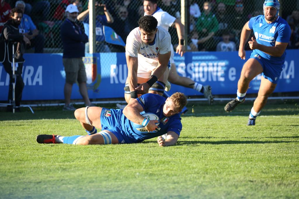 First Cap with try for Lorenzo Cannone